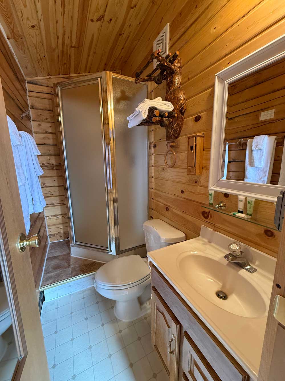 Cabin Exterior at EarthSong Lodge & Cabins